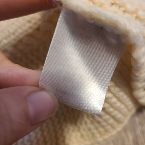 She + Sky creamy white Loose Loop knitted Style women's vest size Large - Picture 5 of 7